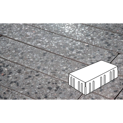 Плитка тротуарная Готика City, Granite FINO, Скада без фаски, Галенит, 225*150*100 мм