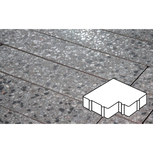 Плитка тротуарная Готика, Granite FINO, Калипсо, Галенит, 200*200*60 мм