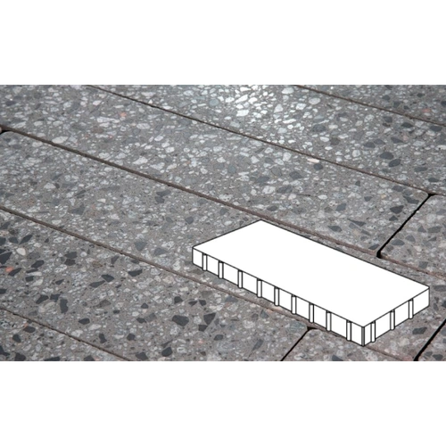 Плитка тротуарная Готика City, Granite FINO, Плита, Галенит, 800*400*100 мм