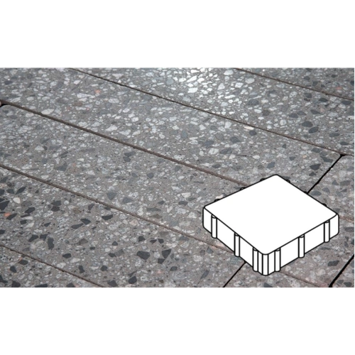 Плитка тротуарная Готика, Granite FINO, Квадрат, Галенит, 300*300*60 мм