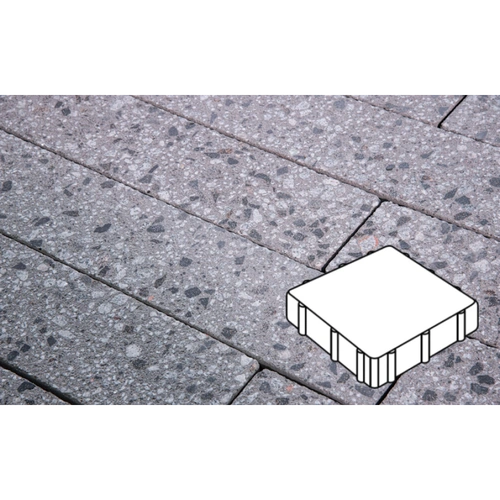 Плитка тротуарная Готика City, Granite FINERRO, Квадрат, Галенит, 300*300*80 мм