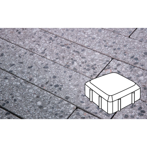 Плитка тротуарная Готика City, Granite FINERRO, Старая площадь, Галенит, 160*160*60 мм