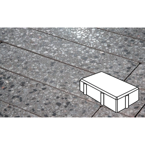 Плитка тротуарная Готика, Granite FINO, Брусчатка, Галенит, 200*100*100 мм