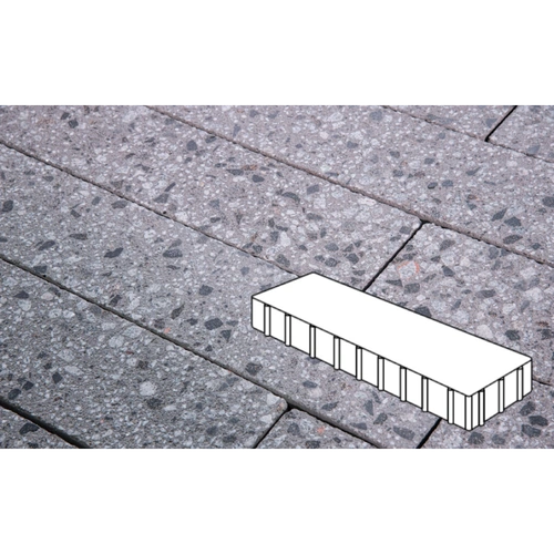 Плитка тротуарная Готика, Granite FINERRO, Плита, Галенит, 500*125*100 мм