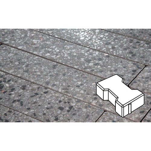 Плитка тротуарная Готика City, Granite FINERRO, Квадрат, Галенит, 400*400*80 мм