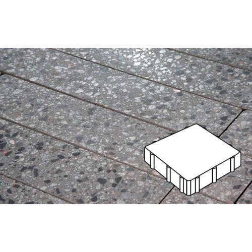 Плитка тротуарная Готика City, Granite FINO, Квадрат, Галенит, 300*300*60 мм
