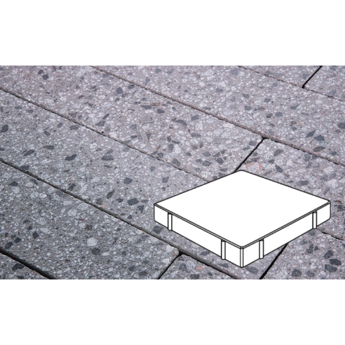 Плита тротуарная Готика, Granite FINERRO, Галенит, 600*600*80 мм