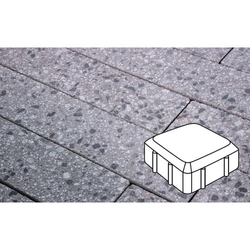 Плитка тротуарная Готика, Granite FINERRO, Старая площадь, Галенит, 160*160*60 мм