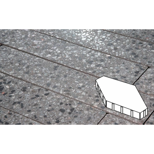 Плитка тротуарная Готика City, Granite FINO, Заряде без фаски, Галенит, 600*400*100 мм