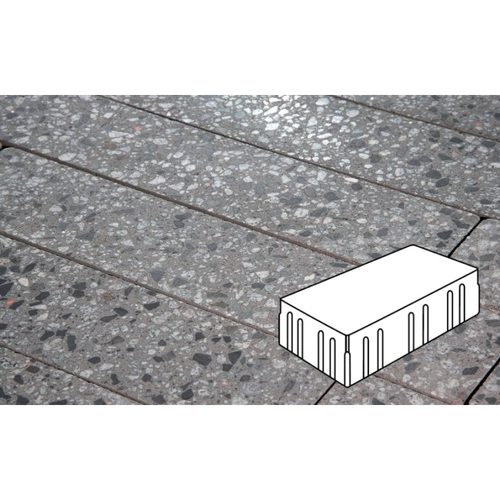 Плитка тротуарная Готика, Granite FINO, Скада без фаски, Галенит, 225*150*100 мм