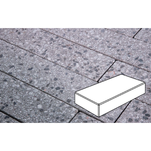 Плитка тротуарная Готика, Granite FINERRO, Картано Grande, Галенит, 300*200*80 мм