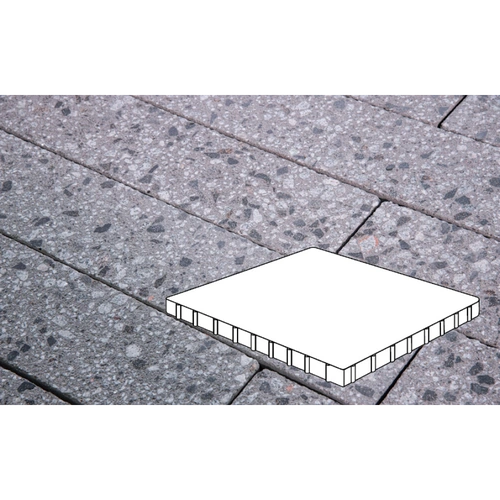 Плитка тротуарная Готика, Granite FINO, Картано Grande, Галенит, 300*200*80 мм