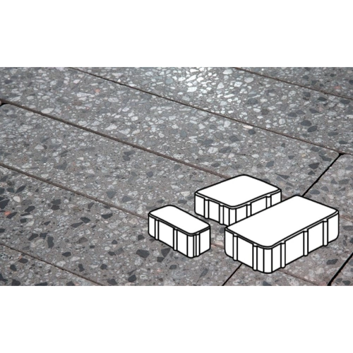 Плитка тротуарная Готика, Granite FINO, Новый город, Галенит, 260*160*100-160*80 мм