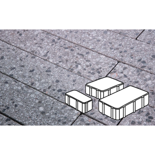 Плитка тротуарная Готика, Granite FINERRO, Новый город, Галенит, 240*160*80-160*60 мм