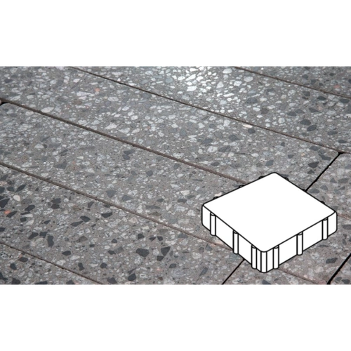 Плитка тротуарная Готика City, Granite FINO, Квадрат, Галенит, 300*300*100 мм
