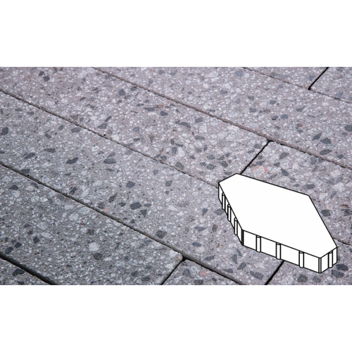 Плитка тротуарная Готика City, Granite FINERRO, Заряде без фаски, Галенит, 600*400*100 мм