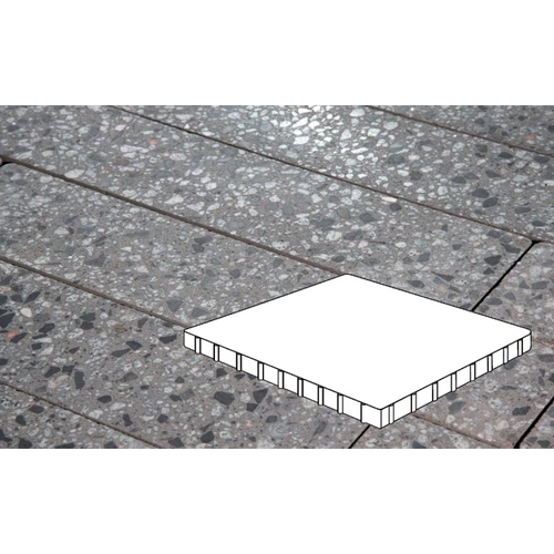 Плитка тротуарная Готика, Granite FINO, Плита, Галенит, 1000*1000*100 мм