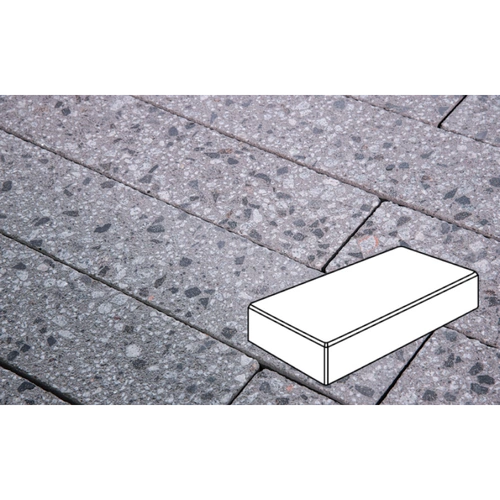 Плитка тротуарная Готика City, Granite FINERRO, Картано, Галенит, 300*150*80 мм