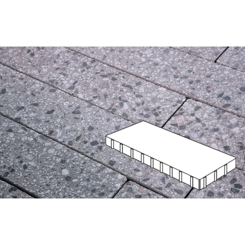 Плитка тротуарная Готика, Granite FINERRO, Плита, Галенит, 900*300*100 мм