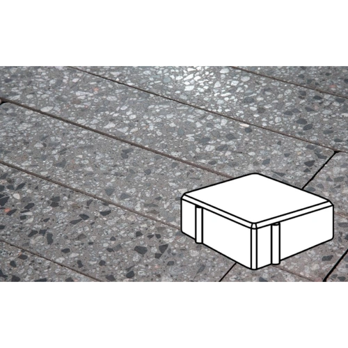 Плитка тротуарная Готика City, Granite FINO, Квадрат, Галенит, 100*100*100 мм