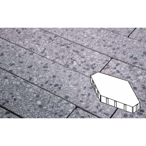 Плитка тротуарная Готика, Granite FINERRO, Заряде без фаски, Галенит, 600*400*100 мм