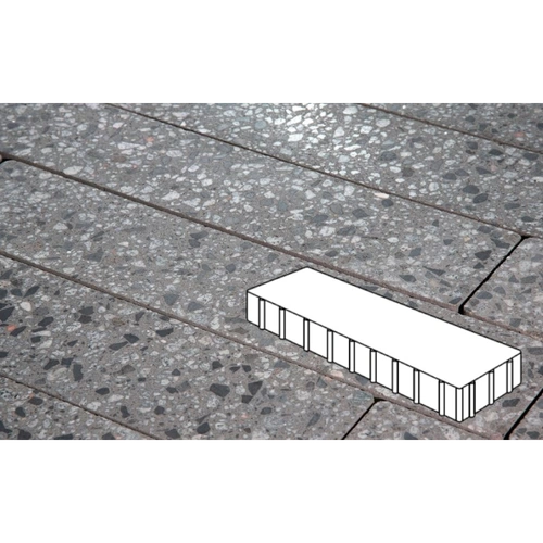 Плитка тротуарная Готика City, Granite FINO, Плита, Галенит, 500*125*100 мм