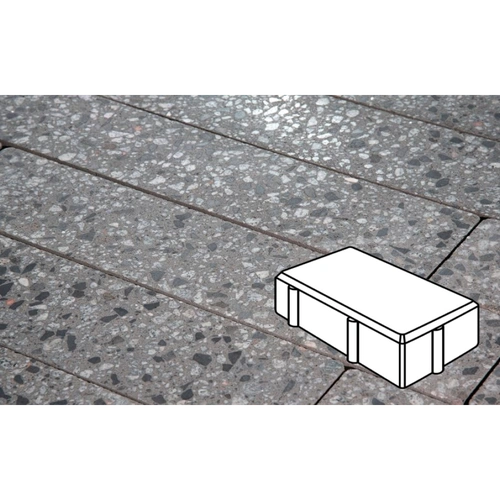 Плитка тротуарная Готика City, Granite FINO, Брусчатка, Галенит, 200*100*100 мм